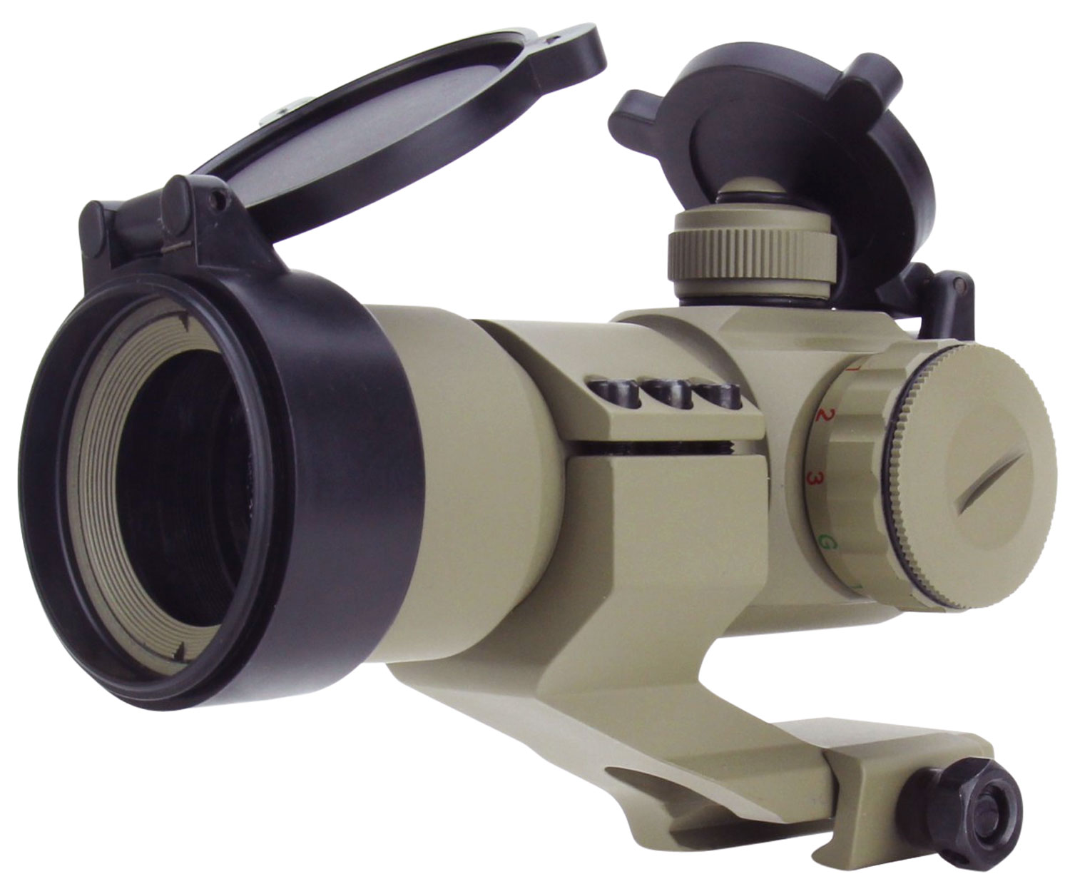 TacFire RD004T 1x30 Dual Illuminated Red/Green Dot Sight Tan 1 x 30 mm 2 MOA Dot