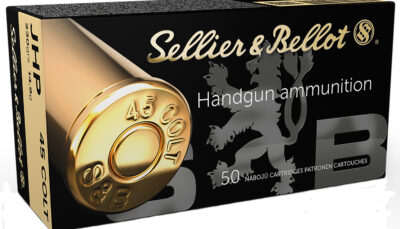 Sellier & Bellot SB45F Handgun 45Colt 230gr Jacketed Hollow Point 50 Per Box/12 Case