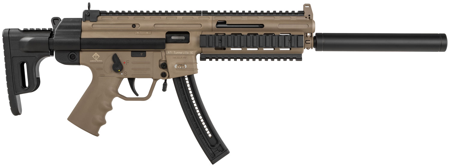 GSG GSG215GERGGSG1622T GSG-16 Full Size 22 LR 22+1 16.25" Black Tan Polymer Receiver Black Collapsible w/Storage Compartment Stock Right Hand