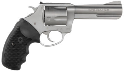 Charter Arms 79942 Pitbull  Large 9mm Luger 5 Shot 4.20" Matte Stainless Steel Barrel, Cylinder & Frame w/Black Finger Grooved Rubber Grip