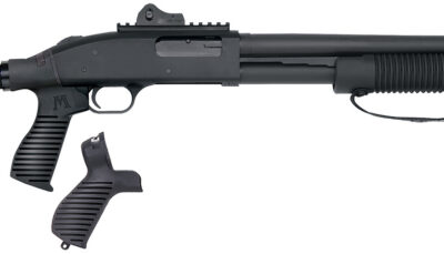Mossberg 50696 590 Tactical SPX 12 Gauge 3" 6+1 18.50" Cylinder Bore Barrel Matte Blued Rec Black FLEX 6 Position Stock Includes FLEX Pistol Grip & FO, Ghost Ring Sights