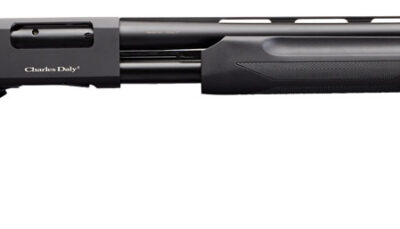 Charles Daly 930223 301 Full Size 20 Gauge Pump 3" 4+1 26" Blued Vent Rib Barrel, Black Anodized Aluminum Grooved Receiver, Fixed Black Synthetic Stock, Right Hand