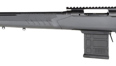 Savage Arms 57457 110 Tactical 6.5 Creedmoor 10+1 24", Matte Black Metal, Gray Fixed AccuStock with AccuFit, Left Hand