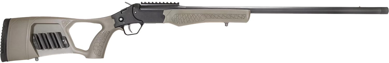 Rossi SSP20TKY Tuffy Turkey 20 Gauge 1rd 26" Alloy Steel Barrel & Receiver w/Matte Black Finish, Synthetic OD Green Fixed Thumbhole Stock w/Shell Holder, Ambidextrous (Youth)