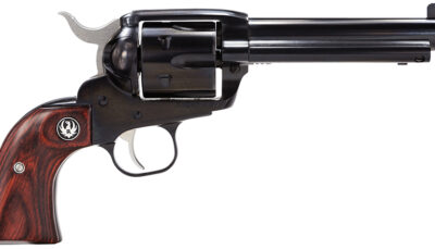 Ruger 5106 Vaquero  Medium Frame 357 Mag/38 Special 6rd 5.50" Blued Alloy Steel Barrel, Cylinder & Frame, Hardwood Grip, Transfer Bar Safety, Exposed Hammer