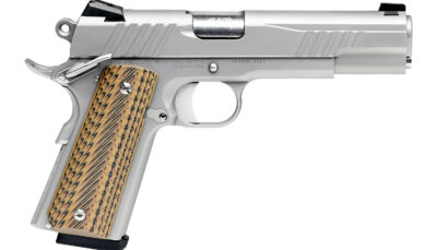 Savage Arms 67202 1911 Government 45 ACP 8+1 5" Stainless Steel Target Crown Barrel, Stainless Steel Serrated Slide, Matte Stainless Steel Frame w/Beavertail, Ambidextrous
