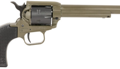 Heritage Mfg RR22T6 Rough Rider  22 LR 6 Shot 5.50" OD Green Cerakote Barrel, OD Green Cerakote w/Black Accents Frame, Black Cerakote Cylinder, Black Star Polymer Grips