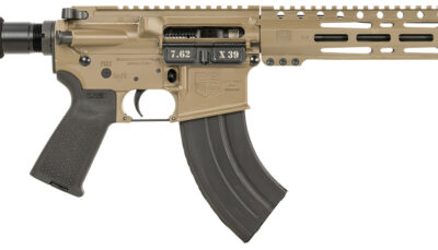 Diamondback DB1915O061 DB15  7.62x39mm 28+1 10", FDE, Carbon Lower, 9" M-LOK Handguard, Black Padded Buffer Tube/Magpul Grip