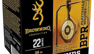 Browning Ammo B194122401   22LR 36gr Plated Hollow Point 400 Per Box/4 Case