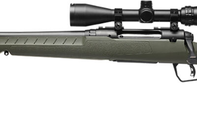 Savage Arms 32183 Axis 2 XP Combo Full Size 22-250 Rem 4+1 22" Black Sporter Barrel, Black Carbon Steel Receiver Drilled & Tapped, OD Green Fixed Synthetic Stock, Weaver 3-9x40mm Scope, Left Hand
