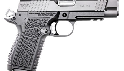Wilson Combat SFT9CMR42 SFT9 Compact 9mm 15+1 4.25" Lightrail Black Armor-Tuff Stainless Steel