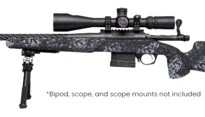 Horizon Firearms RF018S221814T17 Vandal Dark 2 22 Creedmoor 18" Black Fluted Threaded Barrel, Picatinny Rail Receiver, Arca Rail Forend, Textured Iota Carbon Fiber Stock