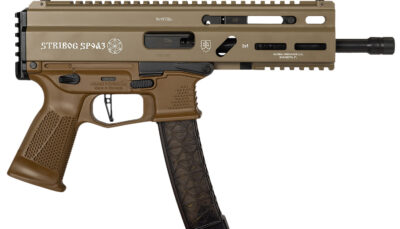 Grand Power 197892004770 SP9A3 Stribog 9mm Luger 30+1 8" Black Threaded Barrel, M-LOK Handguard, Flat Dark Earth Aluminum Picatinny Rail Receiver, Rear Picatinny Rail, FDE Polymer Grips