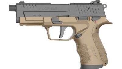 Retay USA RXP22FDEBLKS13TH RXP 22 LR 13+1 4" Threaded Barrel, Black Cerakote Optic Ready/Serrated Slide, Flat Dark Earth Cerakote Polymer Frame w/Accessory Rail, RMR/RMSc Footprint