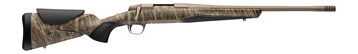 Browning 036147227 X-Bolt 2 Speed SPR Full Size 7mm Rem Mag 3+1 22" Smoked Bronze Cerakote Fluted Threaded Barrel, Smoked Bronze Cerakote Steel Drilled & Tapped Receiver, Mossy Oak Bottomland Adj Vari