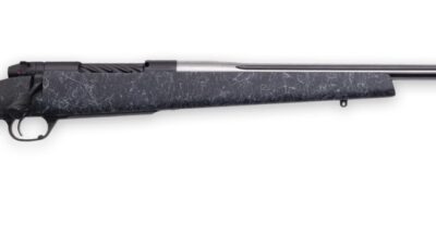 Weatherby MAM01N340WR8B Mark V Accumark 340 WBY Mag 3+1 26" Spun Stainless w/Graphite Black Cerakote Fluted Threaded Barrel, Graphite Black Cerakote Steel Drilled & Tapped Receiver, Matte Black w/Spid