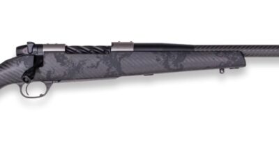 Weatherby MGT01N7MMBR18B Mark V Backcountry Guide TI 7mm BC 3+1 16" + 2" Graphite Black Cerakote Fluted Threaded Barrel, Titanium Drilled & Tapped Receiver, Exposed Carbon  w/Carbide Black Accents Fix