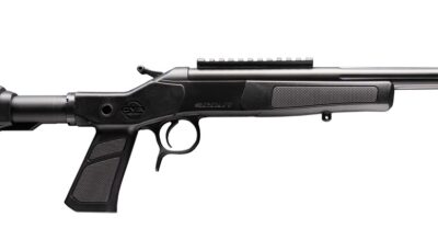 CVA CR4438XP Cascade XP-SB SBR 350 Legend 1rd 16.50" Matte Stainless Steel Fluted Threaded Barrel & Receiver w/Picatinny Rail, Graphite Black Adj Buffer Tube Synthetic Stock, Black Grip