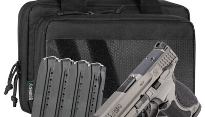 Smith & Wesson 14804 M&P M2.0 Bundle 9mm Luger 15+1 3.60" Black Armornite Barrel, Tungsten Gray Cerakote Stainless Steel Serrated w/Optic Slide, Tungsten Gray Cerakote Aluminum Frame w/Picatinny Rail,