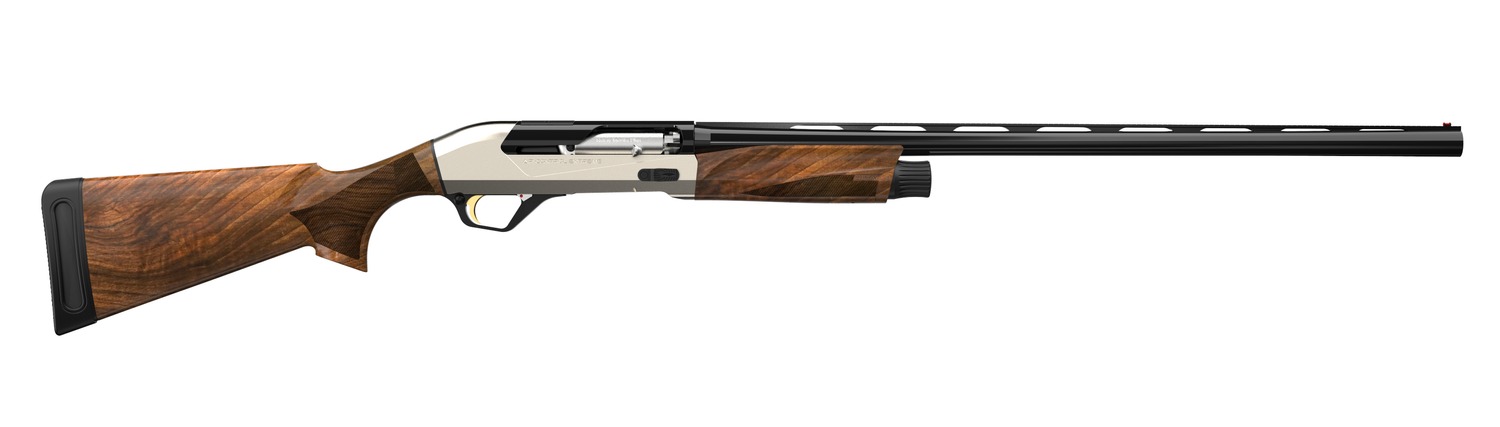 Retay USA ACEUL26 Ace Upland Ultralight 12 Gauge Semi-Auto 3" 3+1 26" Black Deep Bore Barrel, Aluminum Drilled & Tapped Slopeback Receiver, Fixed Satin Walnut Stock