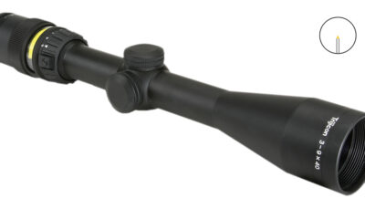 Trijicon 200000 AccuPoint  Black Hardcoat Anodized 3-9x40mm 1" Tube Illuminated Amber Triangle Post Reticle