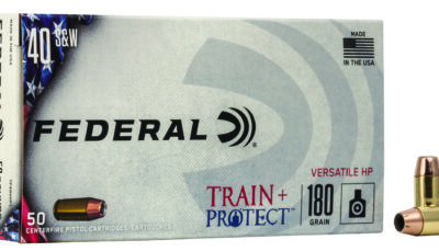 Federal TP40VHP1 Train + Protect  40S&W 180gr Versatile Hollow Point 50 Per Box/10 Case