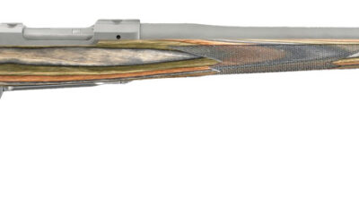 Ruger 17121 Hawkeye Predator Full Size 22-250 Rem 4+1 24" Matte Stainless Steel Barrel, Integral Scope Mounts Stainless Steel Receiver, Green Mountain Fixed Laminate Stock