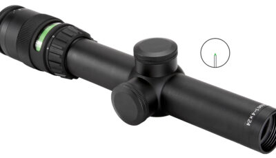 Trijicon 200057 AccuPoint Black Hardcoat Anodized 1-4x 24mm 30mm Tube Illuminated Green Triangle Post Reticle