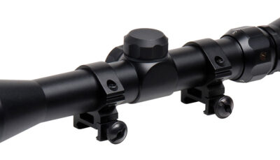 TruGlo TG-853932B Trushot  Black Anodized 3-9x32mm 1" Tube Duplex Reticle w/Rings 3/8" Dovetail