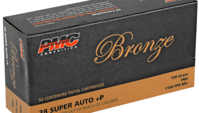 PMC 38SA Bronze 38Super+P 130gr Full Metal Jacket 50 Per Box/20 Case