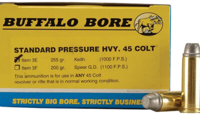Buffalo Bore Ammunition 3E20 Standard Pressure Strictly Business 45Colt 255gr Gas Checked Soft Cast 20 Per Box/12 Case
