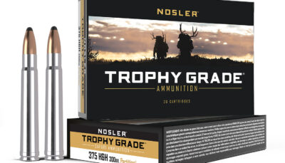 Nosler 40606 Trophy Grade Safari 375H&HMag 300gr Nosler Spitzer Partition 20 Per Box/10 Case