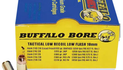 Buffalo Bore Ammunition 21D20 Buffalo-Barnes Strictly Business 10mmAuto 155gr Barnes TAC-XP Lead Free 20 Per Box/12 Case