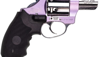 Charter Arms 53842 Undercover Lite Chic Lady Small 38 Special 5 Shot 2" High Polished Stainless Steel Barrel & Cylinder, Lavender Aluminum Frame w/Black Crimson Trace Laser Grip, Exposed Hammer