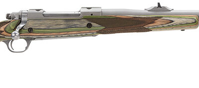 Ruger 47130 Hawkeye Guide Gun 416 Ruger 3+1 20" Matte Stainless Threaded Barrel, Receiver w/Integral Scope Mount, Green Mountain Adj LOP Laminate Stock, Right Hand