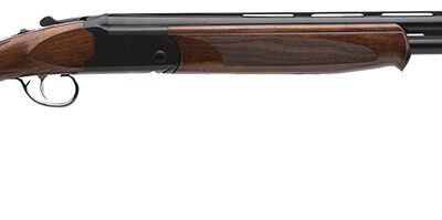 Stevens 22166 555 Full Size 20 Gauge Break Open 3" 2rd 26" Black Satin Over/Under Vent Rib Barrel, Satin Black Aluminum Receiver, Fixed Turkish Walnut Stock, Ambidextrous