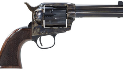 Taylors & Company 4107DE Smoke Wagon Deluxe 357 Mag 6rd 4.75" Blued Cylinder & Barrel Color Case Hardened Steel Frame Checkered Walnut Grip (Taylor Tuned)
