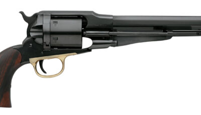 Taylors & Company 550773 Remington Conversion Uberti 38 Special 6 Shot 7.38" Blued Octagon Barrel, Cylinder & Steel Frame, Walnut Grip, Manual Safety, Exposed Hammer