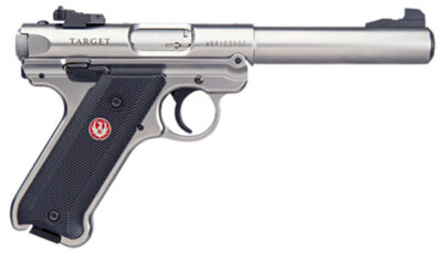RUG MARK IV TARGET 22LR 5.5 SS BLK GRIPS 10RD
