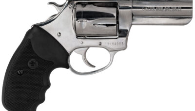 Charter Arms 73539 Mag Pug Large 357 Mag, 5 Shot 3" High Polished Stainless Steel Barrel, Cylinder & Frame w/Black Finger Grooved Rubber Grip