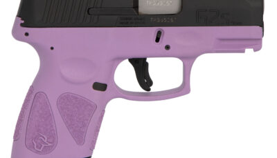Taurus 1G2S931LP G2S  Compact Frame 9mm Luger 7+1 3.26" Matte Stainless Steel Barrel, Matte Black Serrated Alloy Steel Slide, Light Purple Polymer Frame w/Picatinny Rail & Polymer Grip, Right Hand