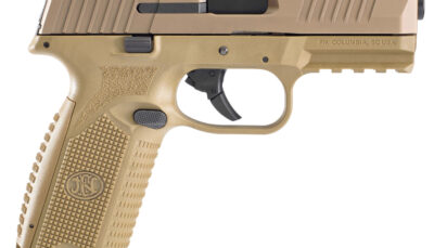 FN 66100489 509 9mm Luger 17+1 4" Black Target Crown Steel Barrel, Flat Dark Earth Serrated Stainless Steel Slide & Polymer Frame w/Picatinny Rail, FDE Interchangeable Backstrap Grip, Ambidextrous