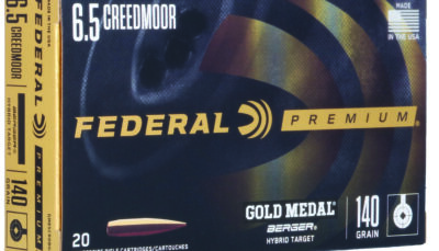 Federal GM65CRDBH2 Premium Gold Medal 6.5Creedmoor 140gr Berger Hybrid Target 20 Per Box/10 Case