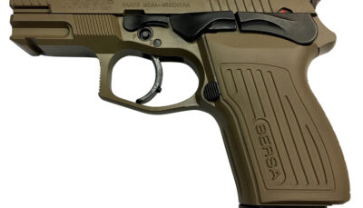 Bersa TPR9CFDE TPRC Sports South Exclusive 9mm Luger 13+1, 3.50" Black Steel Barrel, Flat Dark Earth Serrated Steel Slide & Aluminum Frame w/Picatinny Rail, Ambidextrous