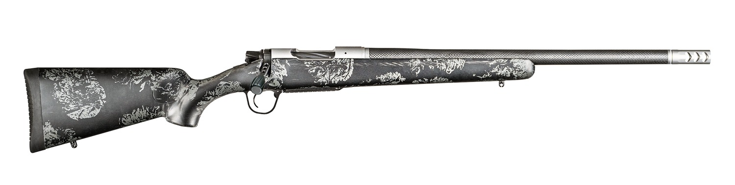 Christensen Arms 8010614900 Ridgeline FFT 270 WSM 3+1 20" Carbon Fiber/Threaded Barrel, Stainless Steel, Black with Gray Accents Stock