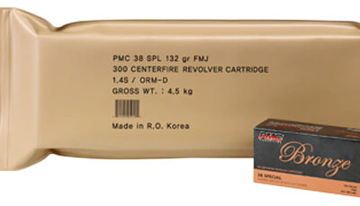 PMC 38GBP Bronze Battle Pack 38Special 132gr Full Metal Jacket 300 Per Box/3 Case