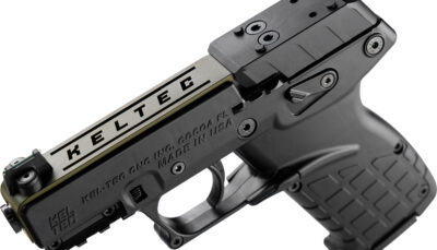 Kel-Tec P17BBLKORGRNS P17  Sports South Exclusive 22 LR 16+1 3.80" Black Steel Barrel, OD Green Optic Ready/Serrated Slide, Black Polymer Frame w/Picatinny Rail, Textured Grip