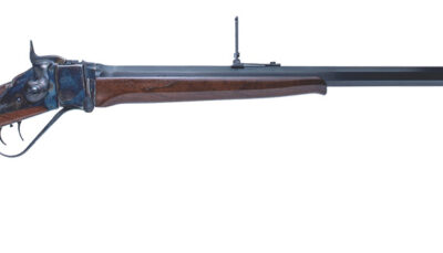 Cimarron AS150 1874 Sharps Sporting 45-70 Gov 1rd 32" Blued Barrel, Color Case Hardened Receiver, Walnut Fixed Straight Stock