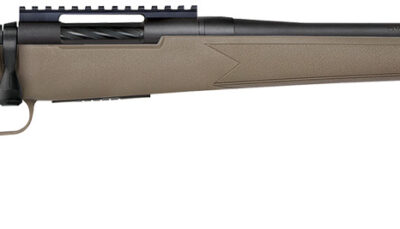 Mossberg 28253 Patriot Predator Full Size 22-250 Rem 5+1 22" Matte Blued Fluted Threaded Barrel, Matte Blued Stainless Steel Receiver w/Picatinny Rail, Flat Dark Earth Fixed Synthetic Stock