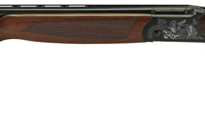Iver Johnson Arms IJ60020 IJ600  20 Gauge Break Open 3" 2rd 28" Over/Under Vent Rib Barrel, Matte Black Chromed w/Engraving Steel Receiver, Fixed Walnut Checkered Wood Stock & Forend